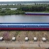 Спуск на воду сухогрузной аппарельной баржи-площадки УТК 3004 проекта RDB66.68MA